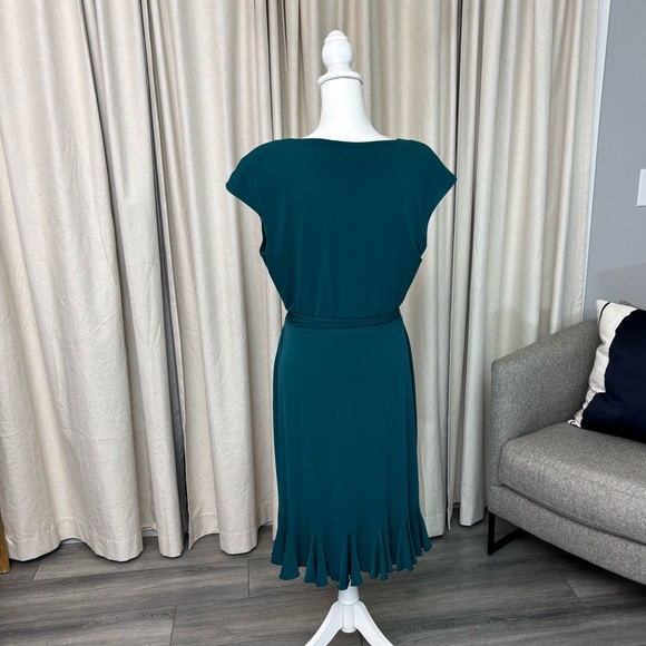 GLAMOUR • Teal Short Sleeve Dress - Picture 2 of 5